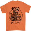 Rock is Dead Drum Kit Drummer Drumming Mens T-Shirt 100% Cotton Orange