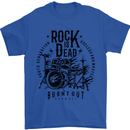 Rock is Dead Drum Kit Drummer Drumming Mens T-Shirt 100% Cotton Royal Blue