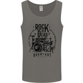 Rock is Dead Drum Kit Drummer Drumming Mens Vest Tank Top Charcoal