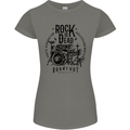 Rock is Dead Drum Kit Drummer Drumming Womens Petite Cut T-Shirt Charcoal