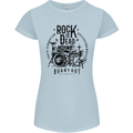 Rock is Dead Drum Kit Drummer Drumming Womens Petite Cut T-Shirt Light Blue