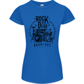 Rock is Dead Drum Kit Drummer Drumming Womens Petite Cut T-Shirt Royal Blue