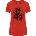 Rock is Dead Drum Kit Drummer Drumming Womens Wider Cut T-Shirt Red