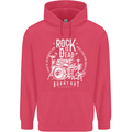 Rock is Dead Music Drummer Drumming Childrens Kids Hoodie Heliconia