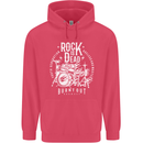 Rock is Dead Music Drummer Drumming Childrens Kids Hoodie Heliconia