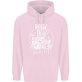 Rock is Dead Music Drummer Drumming Childrens Kids Hoodie Light Pink