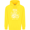 Rock is Dead Music Drummer Drumming Childrens Kids Hoodie Yellow