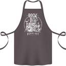 Rock is Dead Music Drummer Drumming Cotton Apron 100% Organic Dark Grey