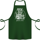 Rock is Dead Music Drummer Drumming Cotton Apron 100% Organic Forest Green