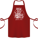 Rock is Dead Music Drummer Drumming Cotton Apron 100% Organic Maroon