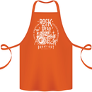 Rock is Dead Music Drummer Drumming Cotton Apron 100% Organic Orange