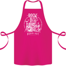 Rock is Dead Music Drummer Drumming Cotton Apron 100% Organic Pink