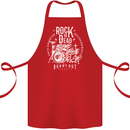 Rock is Dead Music Drummer Drumming Cotton Apron 100% Organic Red