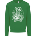 Rock is Dead Music Drummer Drumming Kids Sweatshirt Jumper Irish Green