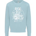 Rock is Dead Music Drummer Drumming Kids Sweatshirt Jumper Light Blue