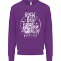 Rock is Dead Music Drummer Drumming Kids Sweatshirt Jumper Purple