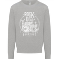 Rock is Dead Music Drummer Drumming Kids Sweatshirt Jumper Sports Grey