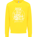 Rock is Dead Music Drummer Drumming Kids Sweatshirt Jumper Yellow