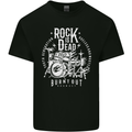 Rock is Dead Music Drummer Drumming Mens Cotton T-Shirt Tee Top Black