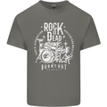 Rock is Dead Music Drummer Drumming Mens Cotton T-Shirt Tee Top Charcoal