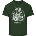Rock is Dead Music Drummer Drumming Mens Cotton T-Shirt Tee Top Forest Green