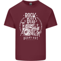 Rock is Dead Music Drummer Drumming Mens Cotton T-Shirt Tee Top Maroon