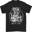Rock is Dead Music Drummer Drumming Mens T-Shirt 100% Cotton Black