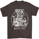 Rock is Dead Music Drummer Drumming Mens T-Shirt 100% Cotton Dark Chocolate