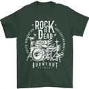 Rock is Dead Music Drummer Drumming Mens T-Shirt 100% Cotton Forest Green