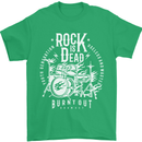 Rock is Dead Music Drummer Drumming Mens T-Shirt 100% Cotton Irish Green