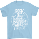 Rock is Dead Music Drummer Drumming Mens T-Shirt 100% Cotton Light Blue