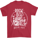 Rock is Dead Music Drummer Drumming Mens T-Shirt 100% Cotton Red