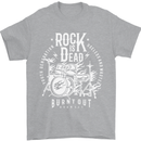 Rock is Dead Music Drummer Drumming Mens T-Shirt 100% Cotton Sports Grey