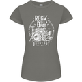 Rock is Dead Music Drummer Drumming Womens Petite Cut T-Shirt Charcoal