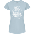 Rock is Dead Music Drummer Drumming Womens Petite Cut T-Shirt Light Blue