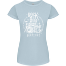 Rock is Dead Music Drummer Drumming Womens Petite Cut T-Shirt Light Blue