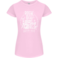 Rock is Dead Music Drummer Drumming Womens Petite Cut T-Shirt Light Pink