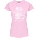 Rock is Dead Music Drummer Drumming Womens Petite Cut T-Shirt Light Pink