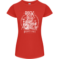 Rock is Dead Music Drummer Drumming Womens Petite Cut T-Shirt Red