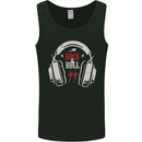 Rock n Roll Headphones Music Mens Vest Tank Top Black