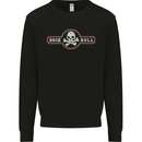 Rock n Roll Music Skull Mens Sweatshirt Jumper Black