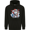 Rock n Roll Santa Electric Guitar Christmas Xmas Childrens Kids Hoodie Black