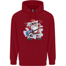 Rock n Roll Santa Electric Guitar Christmas Xmas Childrens Kids Hoodie Red
