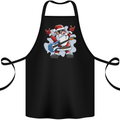 Rock n Roll Santa Electric Guitar Christmas Xmas Cotton Apron 100% Organic Black