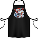 Rock n Roll Santa Electric Guitar Christmas Xmas Cotton Apron 100% Organic Black