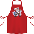 Rock n Roll Santa Electric Guitar Christmas Xmas Cotton Apron 100% Organic Red