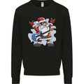 Rock n Roll Santa Electric Guitar Christmas Xmas Kids Sweatshirt Jumper Black