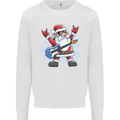Rock n Roll Santa Electric Guitar Christmas Xmas Kids Sweatshirt Jumper White