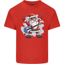 Rock n Roll Santa Electric Guitar Christmas Xmas Kids T-Shirt Childrens Red