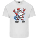 Rock n Roll Santa Electric Guitar Christmas Xmas Mens Cotton T-Shirt Tee Top White